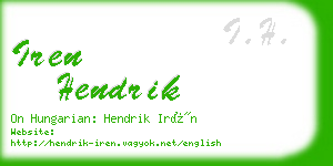 iren hendrik business card